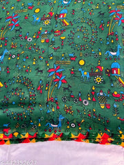 Georgette Printed Saree (With Lace)