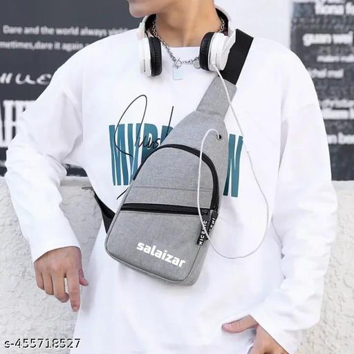 Cross Body Bag for Men, Stylish Shoulder Bag Chest Bags for travel CHEST BAG (Grey)