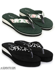 Two  Soft Comfortable & Stylish Women's Daily Use Slipper/Flipflop for Women & Girls Combo of 2