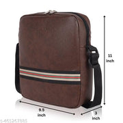 Glamex Luxe Premium Sling Bag for Professionals – Synthetic Leather, Adjustable Strap, and Spacious Design