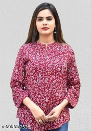 Women's Printed  Rayon Top