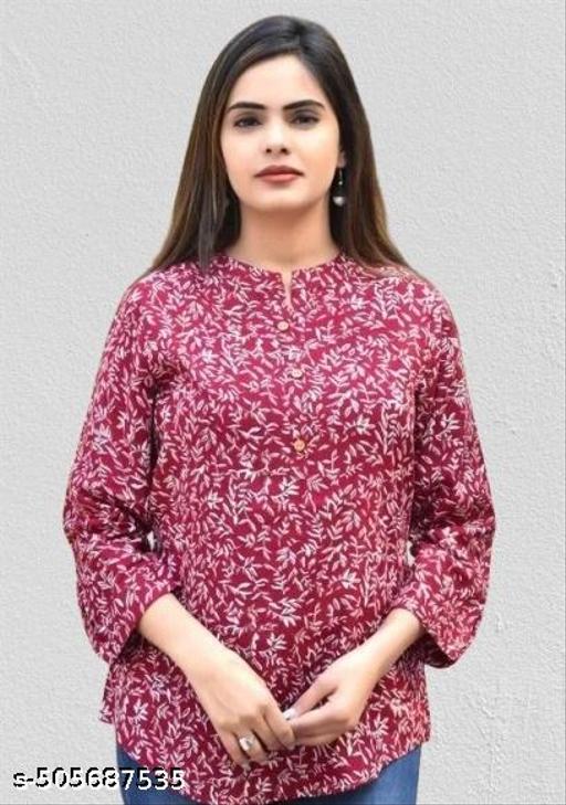 Women's Printed  Rayon Top