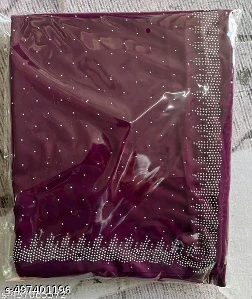 hot fix beautiful designer party wear georgette saree with all over heavy beads work and white colour heavy sequence blouse