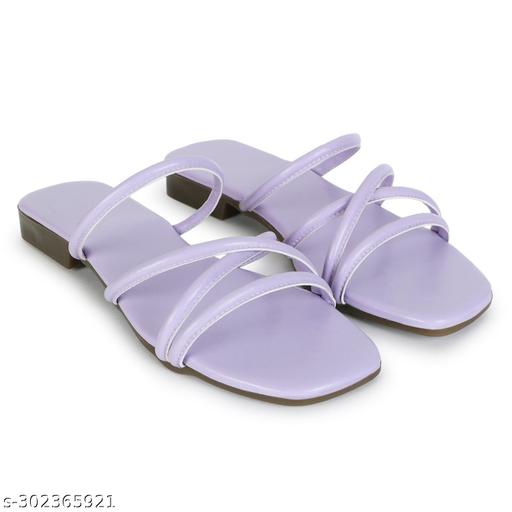 Striped Flat Sandals for Casual and Daily Wear