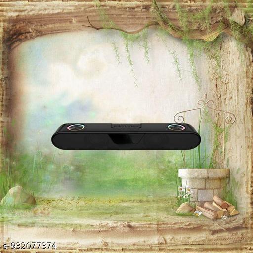 Portable Bluetooth Speaker, 16 Watts, Upto 8h Backup, Dual Drivers + Dual Passive Radiators, Call Function, Bluetooth v5.3 | USB | mSD| AUX, TWS, RGB LED