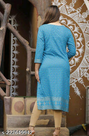 Aqua print kurti