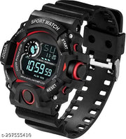 Most selling Digital Dial Black Solid Design Strap Multi Functional with Backlight Sports Watch for Men & Boy
