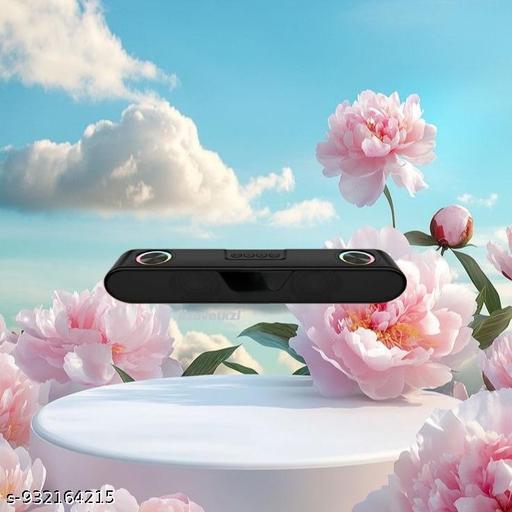 Portable Bluetooth Speaker, 10 Watts, Upto 8h Backup, Dual Drivers + Dual Passive Radiators, Call Function, Bluetooth v5.3 | USB | mSD| AUX, TWS, RGB LED