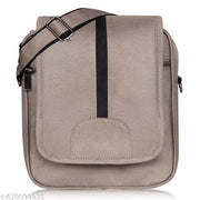 LOREM Grey Stylish PVC Coated Matty Fabric Cross  Sling Bag For Men SL10