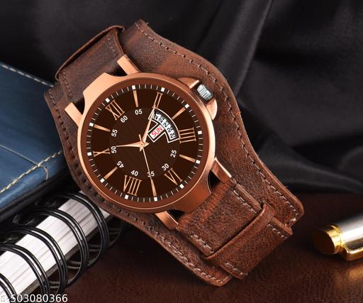 Men's Detachable Leather Belt Analog Watch For men