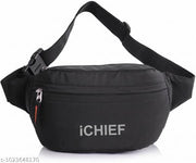 Hiking Cycling Sports Waterproof Large Capacity Kamar Bag Fanny Pack Waist Bag (Black)
