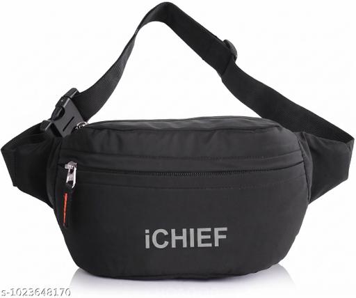 Hiking Cycling Sports Waterproof Large Capacity Kamar Bag Fanny Pack Waist Bag (Black)