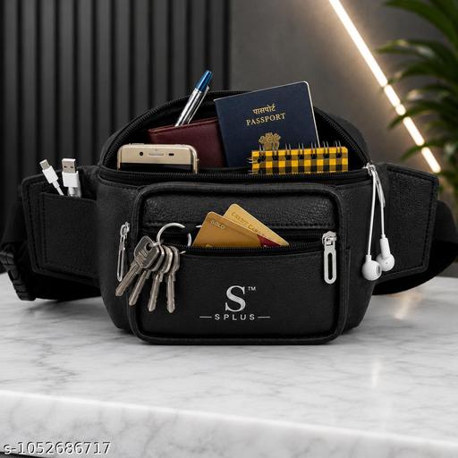 Premium Waist Bag for Men & Women | Sling Bag, Fanny Pack, Crossbody Bag, Travel & Casual Use Black Color