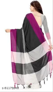 New Stylish Desinger Soft Silk 3D Saree With Zalar For Women