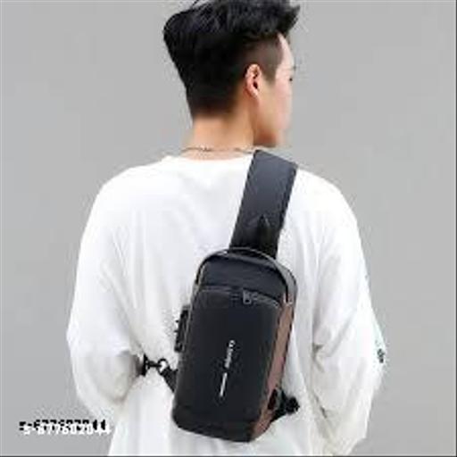 Crossbody Sling Bag for Men & Women - Anti-Theft Waterproof Chest Bag with USB Charging Port & Combination Lock - Casual Shoulder Backpack for Travel, Biking & Office