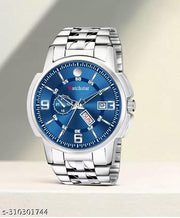 Stainless Steel Strap Day Date Analog Watch For Men