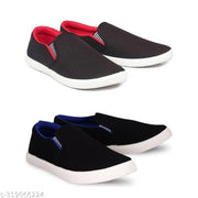 Pack of 2-2s combo shoes for men| black red-blue black- t blue combo shoes in color| comfortable and walking shoes for men