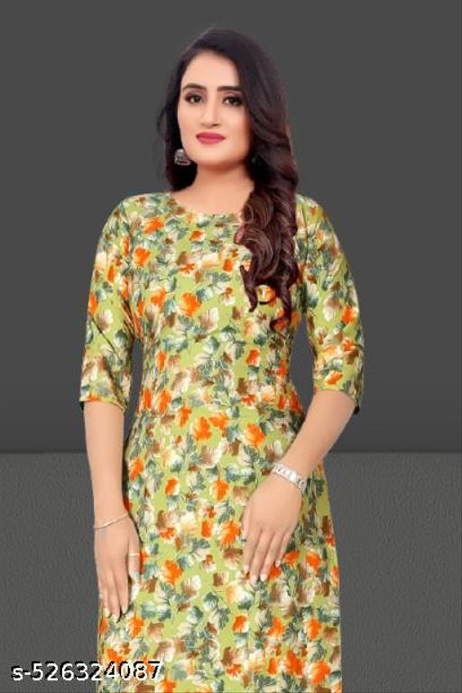 SIYARAM CREATION Women's Crepe Printed Straight Kurta