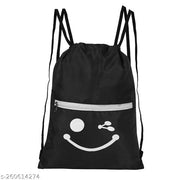 Combo (PACK OF 2) Drawstring Smile Waterproof Trendy College Tuition Backpack for Girls & Boys | Exam Bag for Girls | bag for women | bag for kids | bags for men