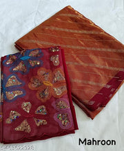 designer fancy brasso saree