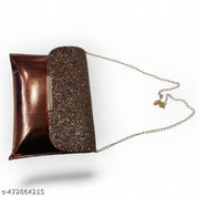 Partywear Shinning Sling Bag/Clutch For Women & Girls.