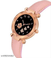Flower Round Dial Analog Wrist Watch For  Women and Girls Pack of 2 Watch