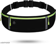 Running Belt with Waterproof Adjustable Elastic Strap, Sweatproof waistpacks with Large Capacity, Perfect for Running and Outdoor Activities, Black, One Size, Sports