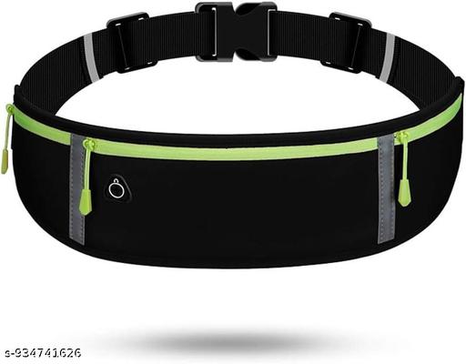 Running Belt with Waterproof Adjustable Elastic Strap, Sweatproof waistpacks with Large Capacity, Perfect for Running and Outdoor Activities, Black, One Size, Sports