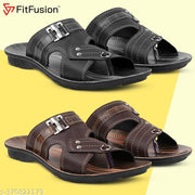 FitFusion Men's Stylish Slipper Combo Pack of 2 Slipper, Casual Flip Flop, Slip On for Men's,Thong Flip-Flops