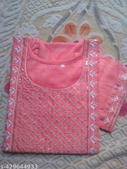 Embroidered  Straight Fancy Kurta Combo Pack Of 2