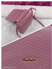 Attractive trendy women Pink PU sling bags/Premium PU leather sling bags for women/Small Sling bags/party wear and wedding bag for women