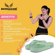 Bersache Extra Soft Classic Casual with  Regular wear with Ultra Soft & Flexibility Technology Flip-Flop for Women 's ( Green)