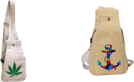 Men & Women Shoulder Bag Hemp Super Fashion Chest and Shoulder Ba