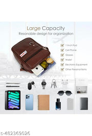 Brown Sling Bag Cross-Body Sling Kit Messenger Bag|Side Bag|Men Women Stylish Small Travel