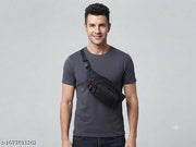 Casual Lightweight Travel Bum Bag and Running Belt Bag in Black