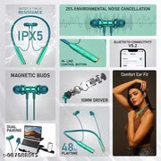 FAST CHARGING Bluetooth Neckband Romeo N61 | 3 Days Battery Backup | Pure Bass HD Sound | Call Vibration Alert | Wireless Earbuds | Sports Neckband Headphones@ME058