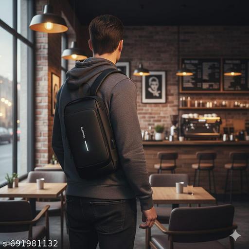 USB SLING WAIST BAG LATEST SOLID ZIPPER QUALITY 4 COMPARTMENT ZIPPER BAG CLASSY WAIST USB BAG GOOD LOOK TRENDING CROSS SLING BUSINESS CASH BAG WITH USB POWER PORT CONNECTION MULTICOLOURED WAIST BAG