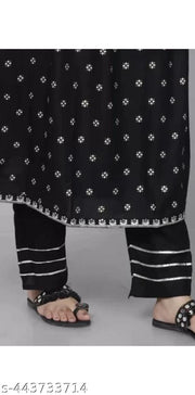 Black Nayra Cut Kurti set
