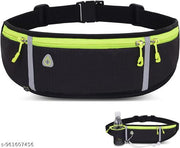 Running Belt Waist Pack for Men & Women | Waterproof Sports Waist Bag with Dual Zipper Pockets, Reflective Strips & Adjustable Strap for Running, Jogging, Cycling, Gym & Travel