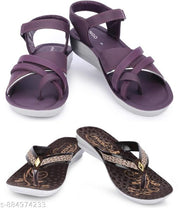 Multicolor Combo of Women's Slippers and Flipflop - Pack of 2