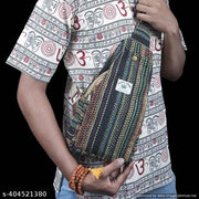 MYRIAD shoulder hemp crossbody messenger bag - unisex plain school tote lightweight, bohemian shoulder sling bags 2 compartments multi-colour pack of 1