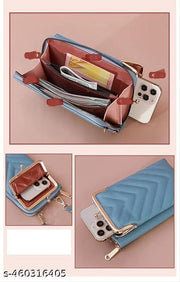 Women Stylish PU Leather Mobile Cell Phone Holder Pocket Purse Wallet Bag Pouch with Zipper Sling Bag Mini Shoulder Bags