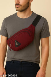 OZEL BAG Premium Crossbody Waist Bag | Trendy Travel Fanny Pack with Multiple Zippers | Unisex Adjustable Belt Pouch