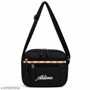 Aklima Premium Men's Crossbody Sling Bag  Lightweight Multi-Pocket Messenger Shoulder Bag  Water-Resistant Travel Side Bag with Adjustable Strap for Everyday Use