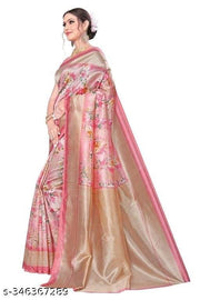 Women's Printed Trendy Art Silk Saree with Blouse Material