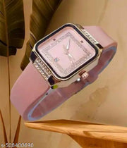S K Enterprise popular trending pink rubber strap analog watch for women