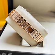 rose gold Round Metal BD Analog Girls and Women Watch