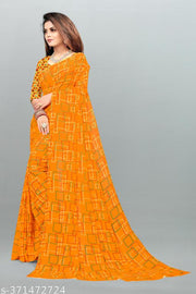 Daily Wear Bollywood Style Printed Saree For Women with Unstitch Blouse Piece