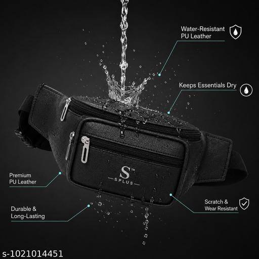 Waist Bag for Men Side Bag for Travel, Sports Waterproof & Adjustable Belt Pouch Fanny Waist Bag