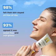SunScoop Ceramides & Rice Water Gel Sunscreen | SPF 50+ PA++++ | For Oily & Combination Skin | Oil-Free Finish | Sweat-Free | Lightweight Formula | Protects Skin Barrier | No White Cast, Lightweight, Non Sticky | 45g